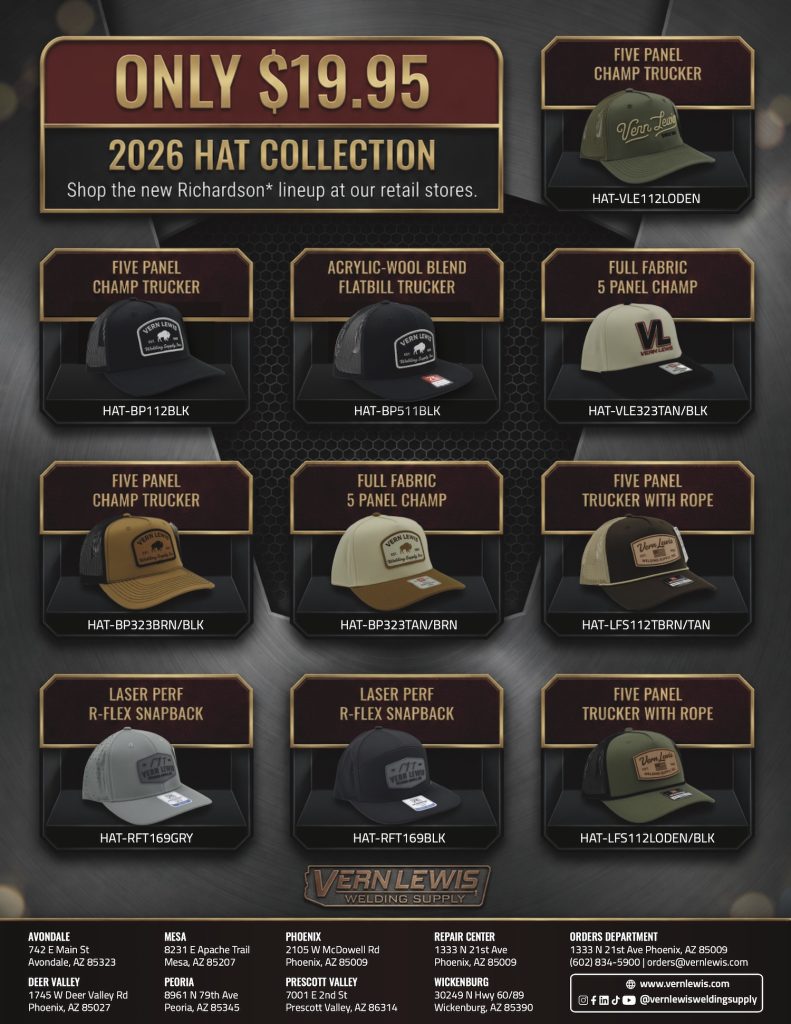 Twelve different Richardson hats with various colors and logos displayed in a retail advertisement.